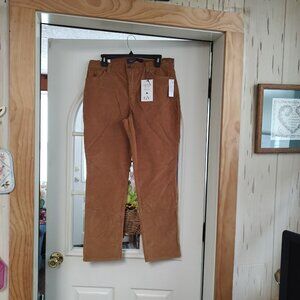 New Gloria Vanderbilt Amanda Slim Le Corduroy Jeans Cider Spice Women's 12 Short